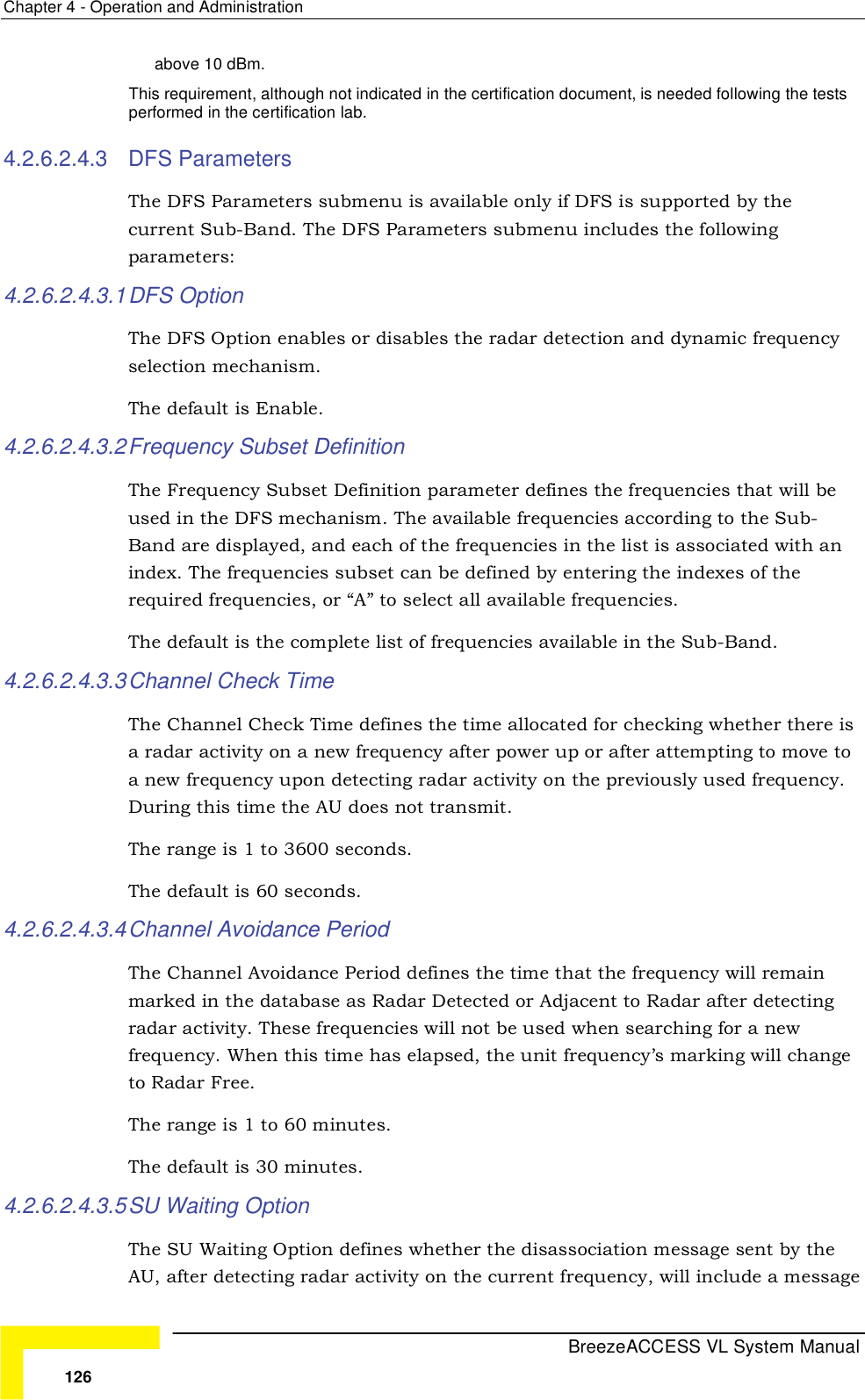 Page 52 of Alvarion Technologies VL-53 Wireless Bridge User Manual Manual 070528 DRAFT3