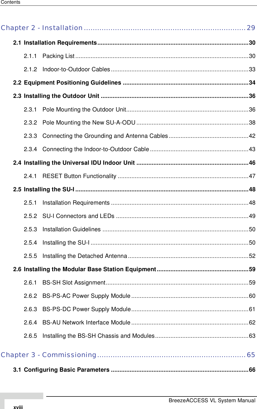 Page 18 of Alvarion Technologies VL-54 Subscriber Station User Manual Manual 070528 DRAFT5