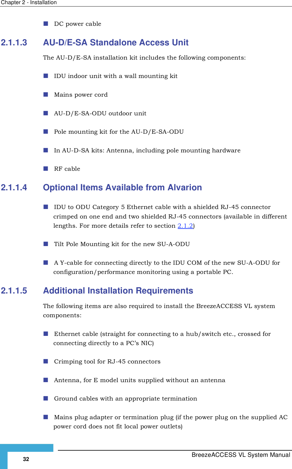 Page 58 of Alvarion Technologies VL-54 Subscriber Station User Manual Manual 070528 DRAFT5