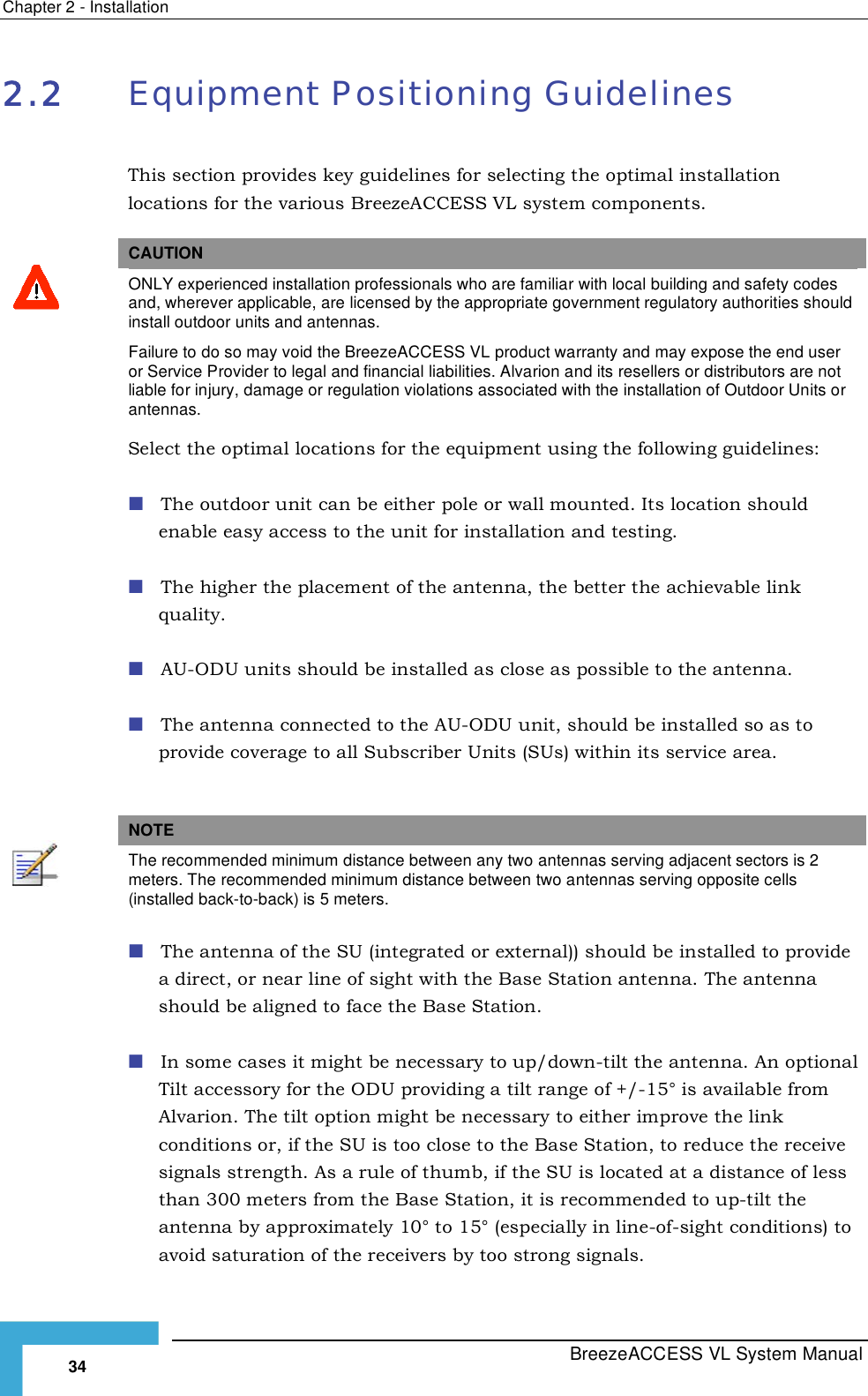 Page 60 of Alvarion Technologies VL-54 Subscriber Station User Manual Manual 070528 DRAFT5