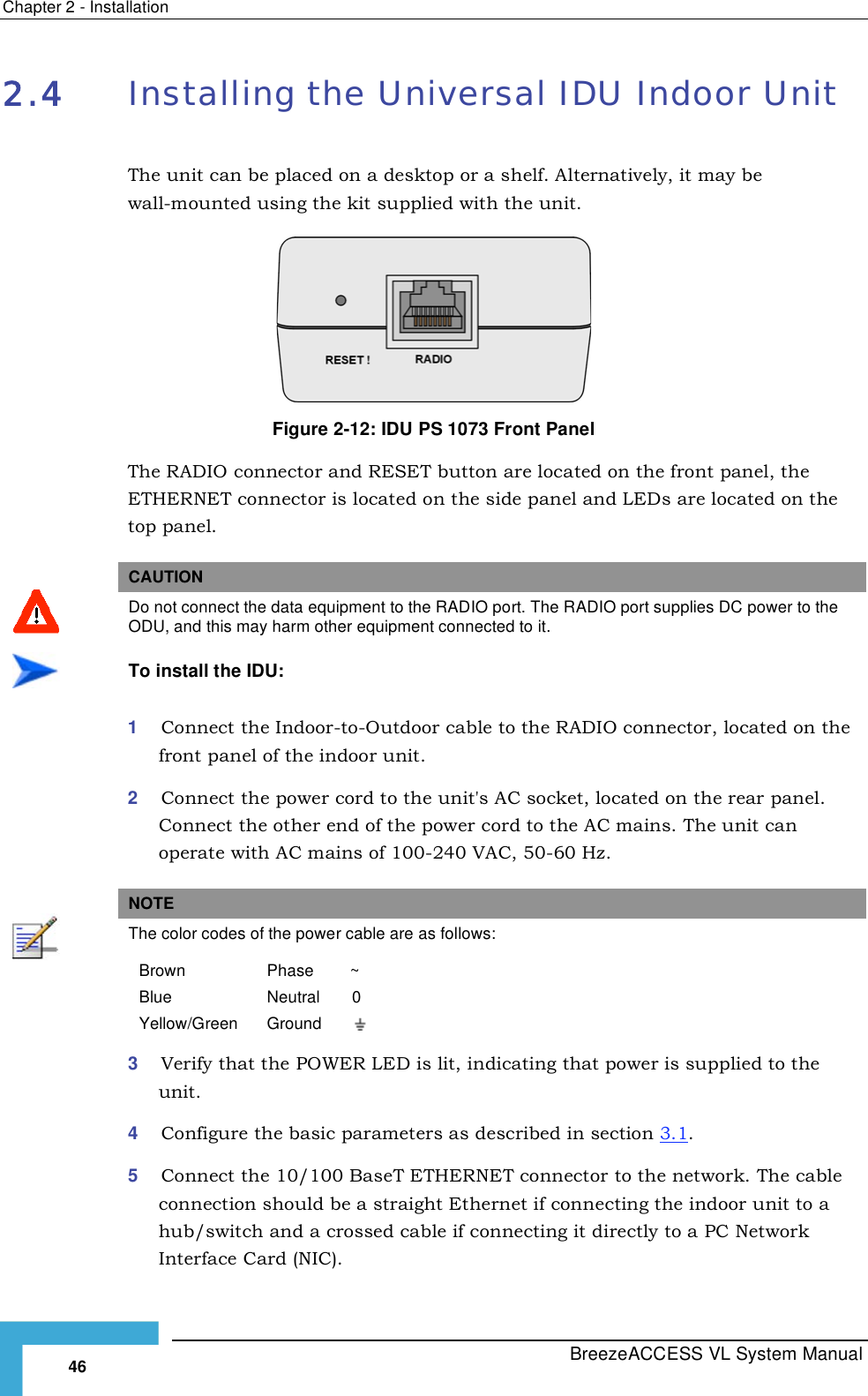 Page 72 of Alvarion Technologies VL-54 Subscriber Station User Manual Manual 070528 DRAFT5