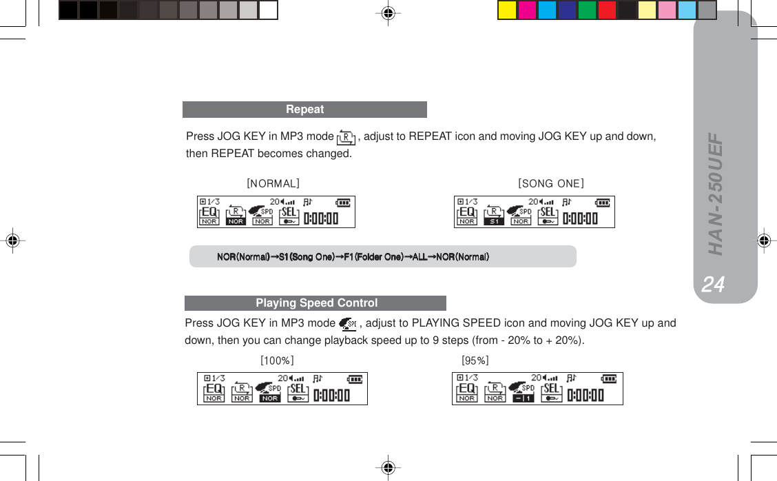 HAN-250UEFPress JOG KEY in MP3 mode   , adjust to REPEAT icon and moving JOG KEY up and down,then REPEAT becomes changed.Repeat=======xkloj^iz===============  ===============================================xplkd=lkbzPress JOG KEY in MP3 mode   , adjust to PLAYING SPEED icon and moving JOG KEY up anddown, then you can change playback speed up to 9 steps (from - 20% to + 20%).=====Playing Speed Control=xNMMBz=====                   ================================xVRBzOPOPOPOPOPkloEkçêã~äFkloEkçêã~äFkloEkçêã~äFkloEkçêã~äFkloEkçêã~äFpNEpçåÖ=låÉFpNEpçåÖ=låÉFpNEpçåÖ=låÉFpNEpçåÖ=låÉFpNEpçåÖ=låÉFcNEcçäÇÉê=låÉFcNEcçäÇÉê=låÉFcNEcçäÇÉê=låÉFcNEcçäÇÉê=låÉFcNEcçäÇÉê=låÉF^ii^ii^ii^ii^iikloEkçêã~äFkloEkçêã~äFkloEkçêã~äFkloEkçêã~äFkloEkçêã~äFOQOQOQOQOQ