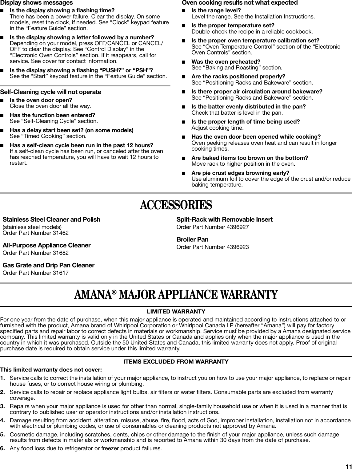 Page 11 of 12 - Amana AGR5844VDW User Manual  To The 53254204-a857-4e8d-90a1-9af2f4d37c3f