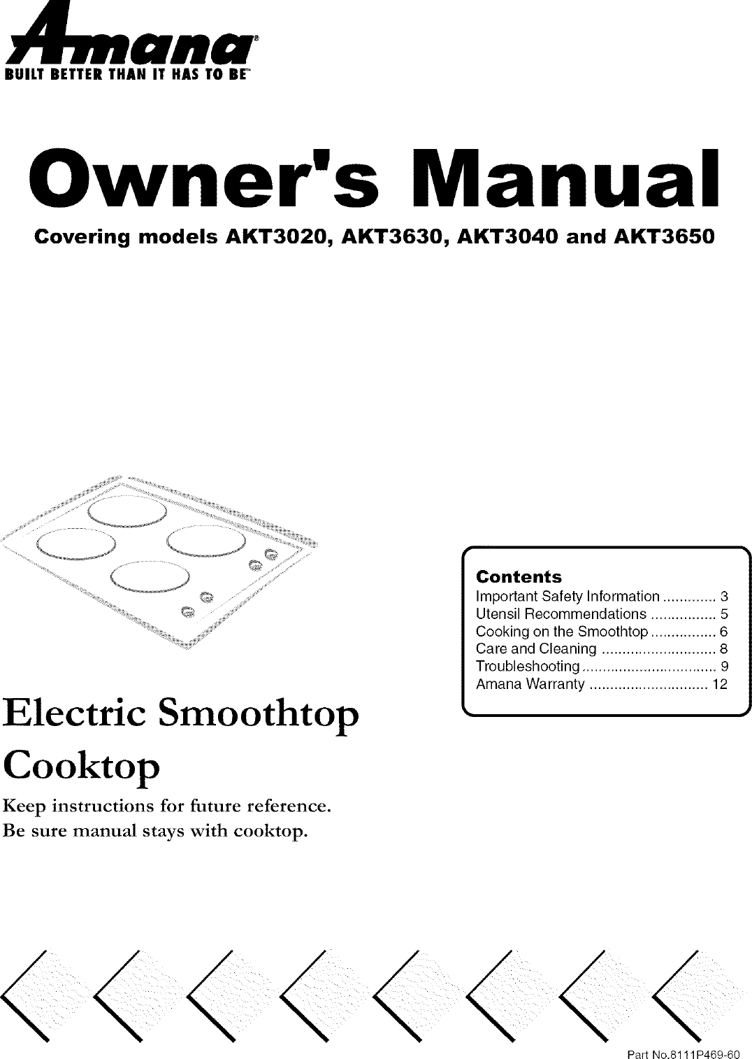 Amana AKT3040E 10 User Manual ELECTRIC COOKTOP Manuals And Guides L0608645