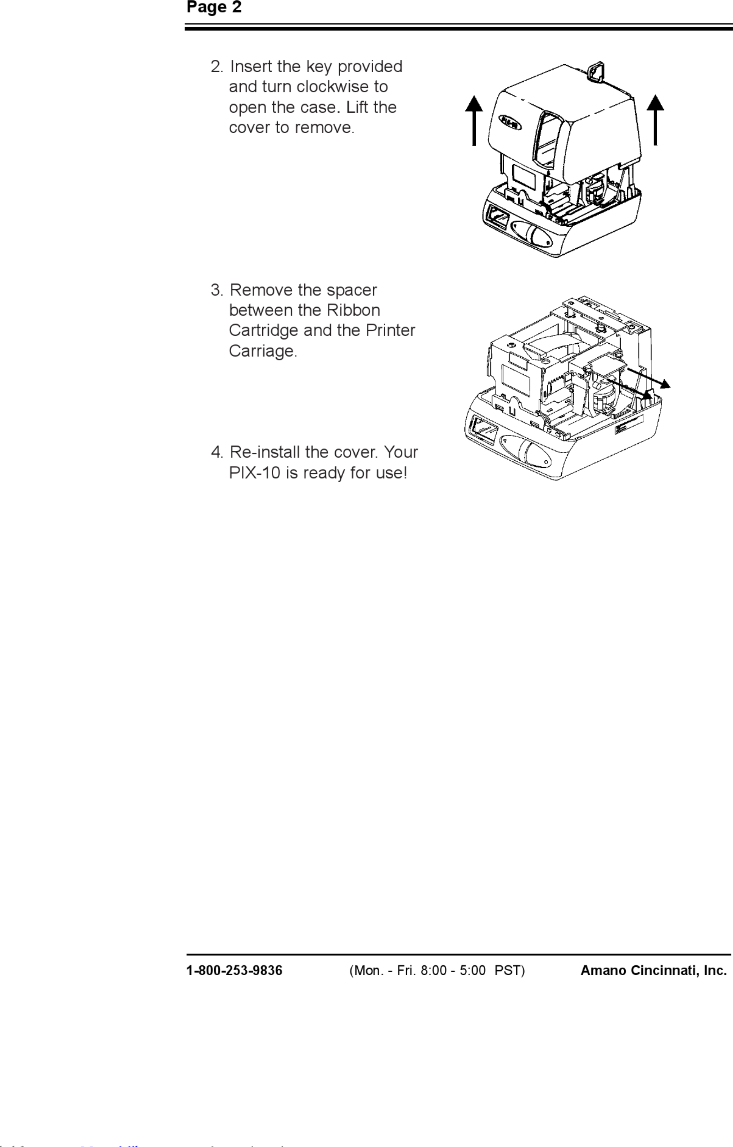 Page 4 of 12 - Amano Amano-Pix-10-User-Manual-1003291 User Manual