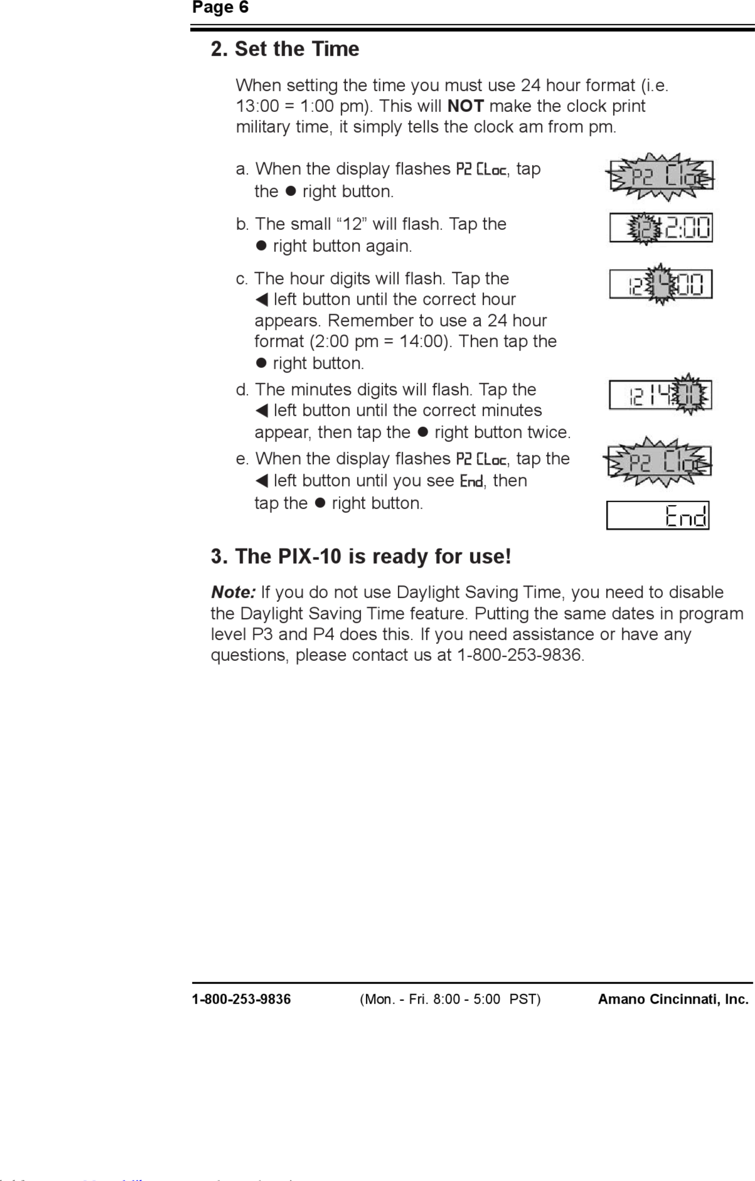 Page 8 of 12 - Amano Amano-Pix-10-User-Manual-1003291 User Manual