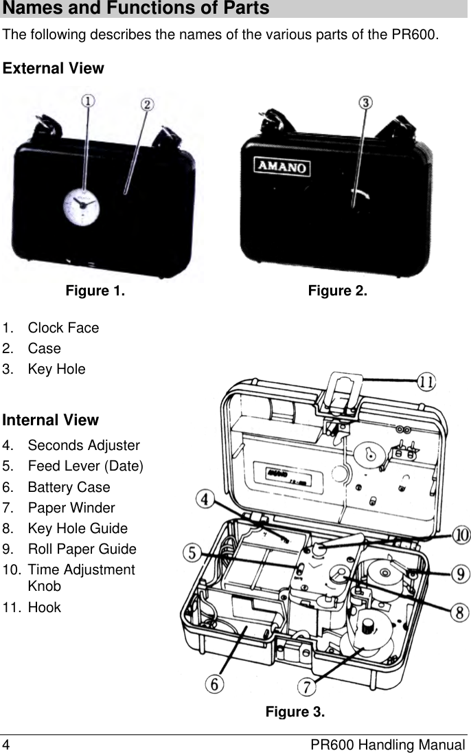 Page 6 of 12 - Amano Amano-Pr-600-Watchmans-Clock-Handing-Manual- PR600 Series Watchman's Clock  Amano-pr-600-watchmans-clock-handing-manual
