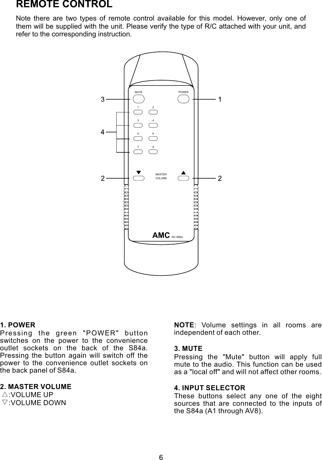 Page 7 of 11 - Amc Amc-S84D-Users-Manual-  Amc-s84d-users-manual