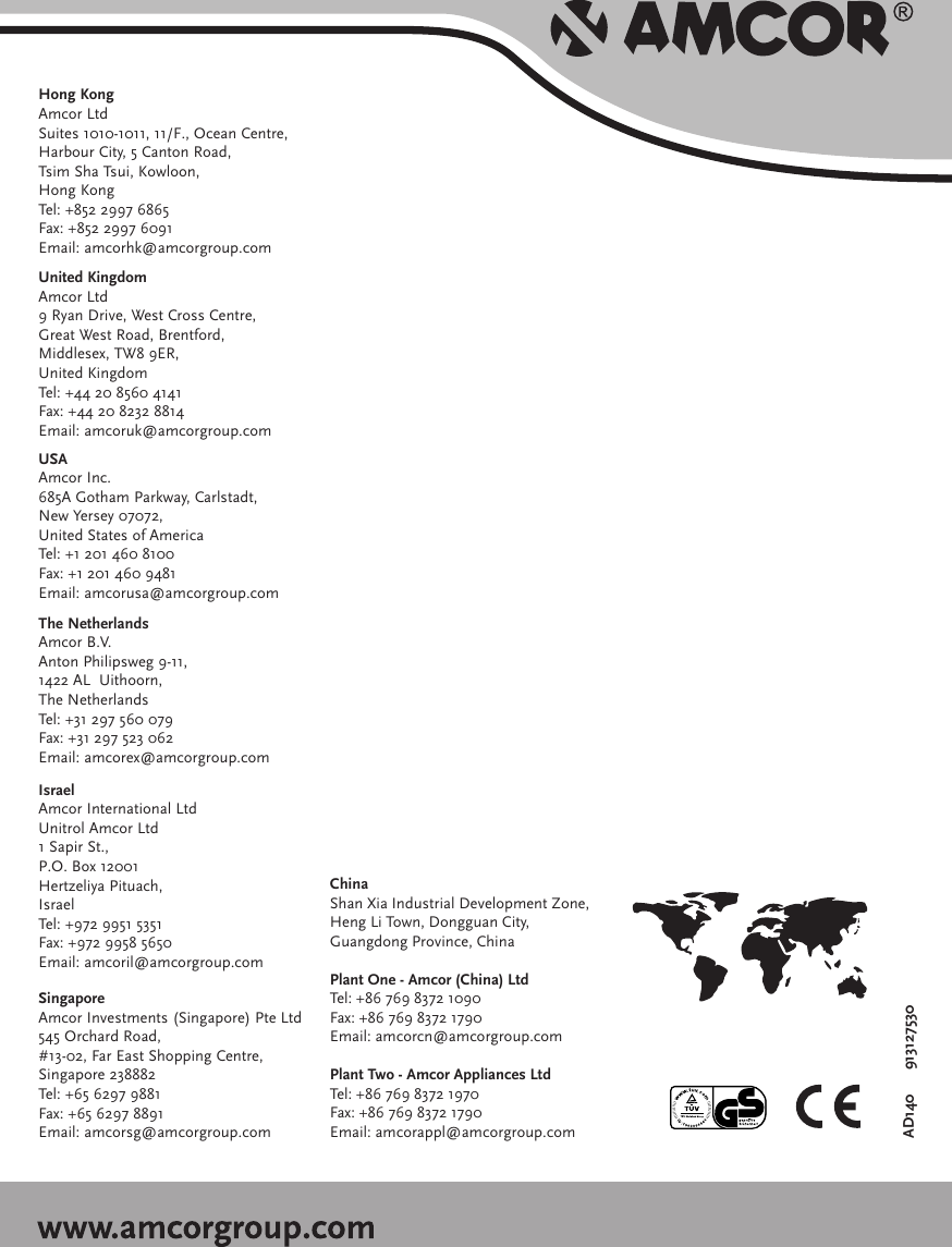 Page 12 of 12 - Amcor Amcor-Ad-140-Users-Manual-  Amcor-ad-140-users-manual