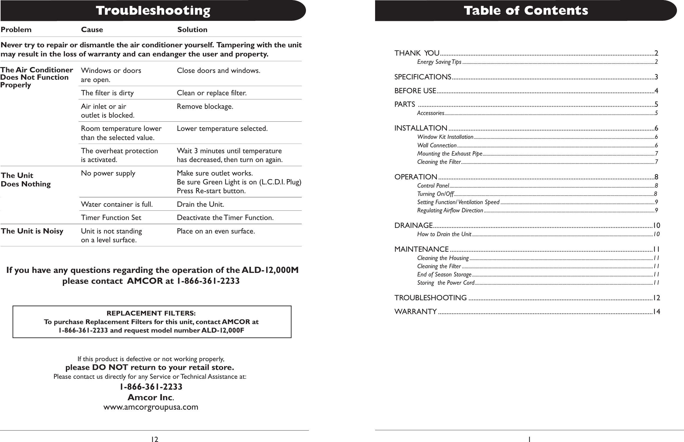 Page 2 of 7 - Amcor Amcor-Ald-12000M-Users-Manual--3 Amcor-ald-12000m-users-manual