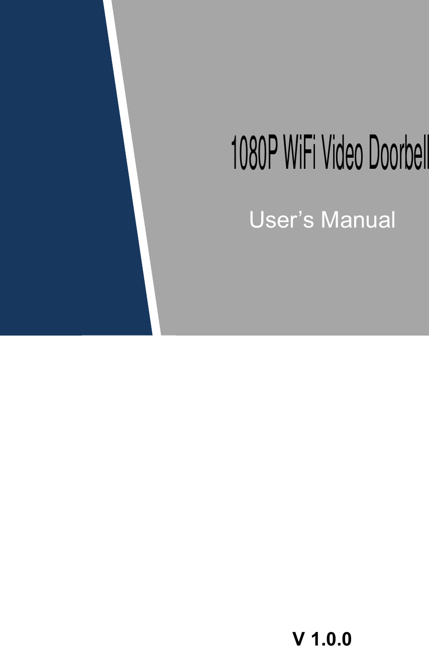 Page 1 of Amcrest Technologies AMC100 1080P WiFi Video Doorbell User Manual 