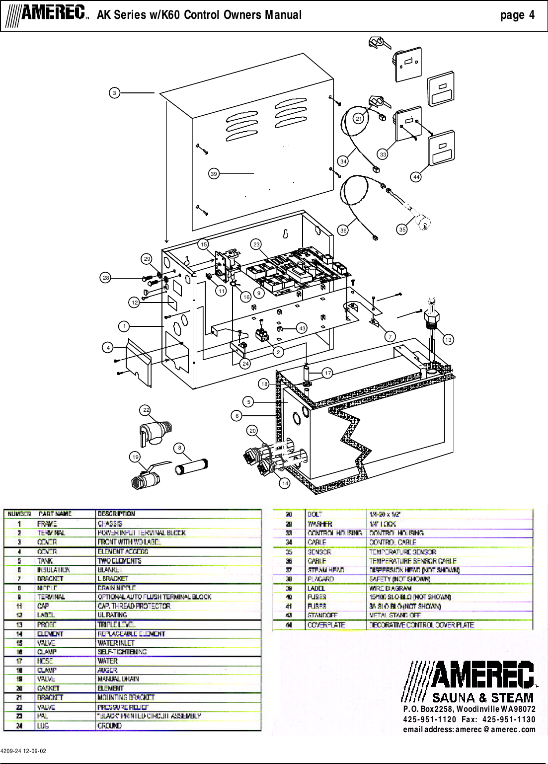 Page 4 of 4 - Amerec Amerec-Steambath-Generator-Ak10-Users-Manual- X  Amerec-steambath-generator-ak10-users-manual