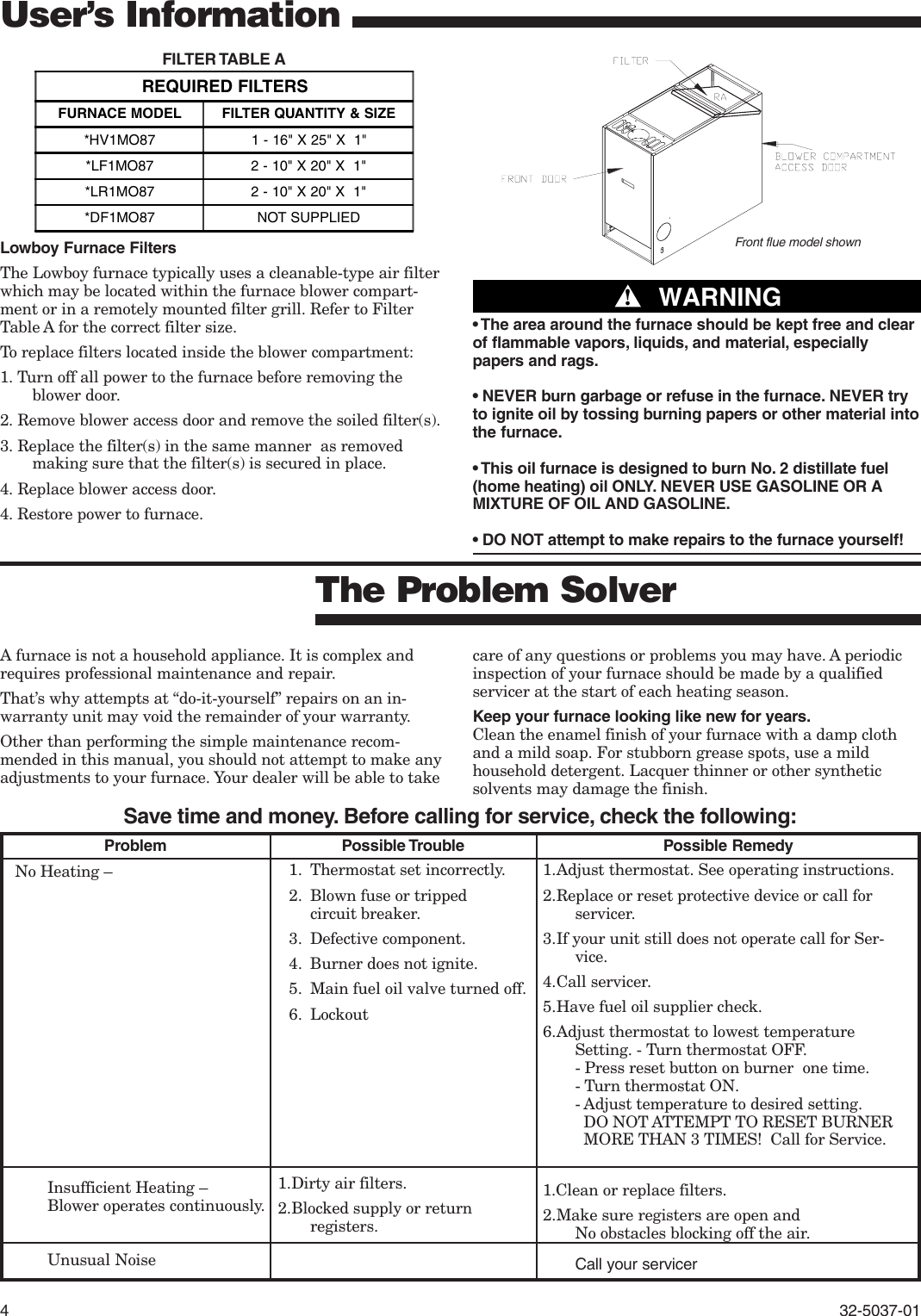Page 4 of 8 - American-Standard American-Standard-32-5037-01-Users-Manual- 32-5037-01 American-standard-32-5037-01-users-manual