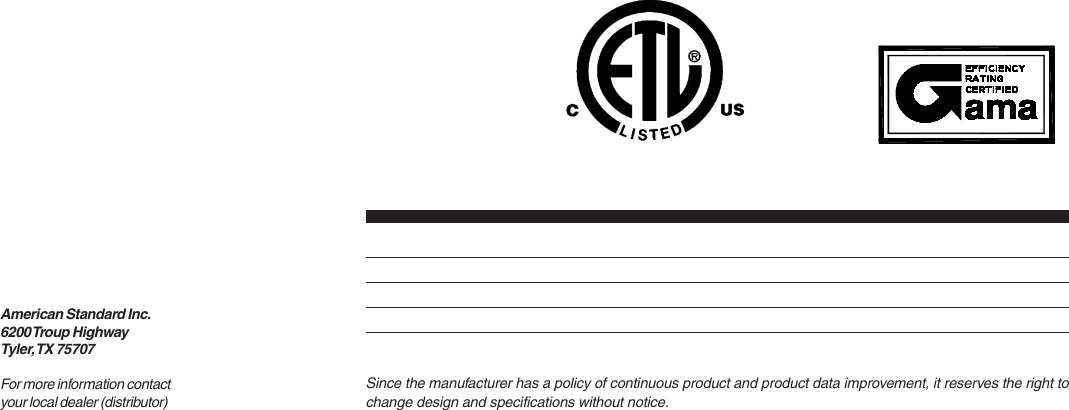 Page 8 of 8 - American-Standard American-Standard-32-5037-01-Users-Manual- 32-5037-01 American-standard-32-5037-01-users-manual