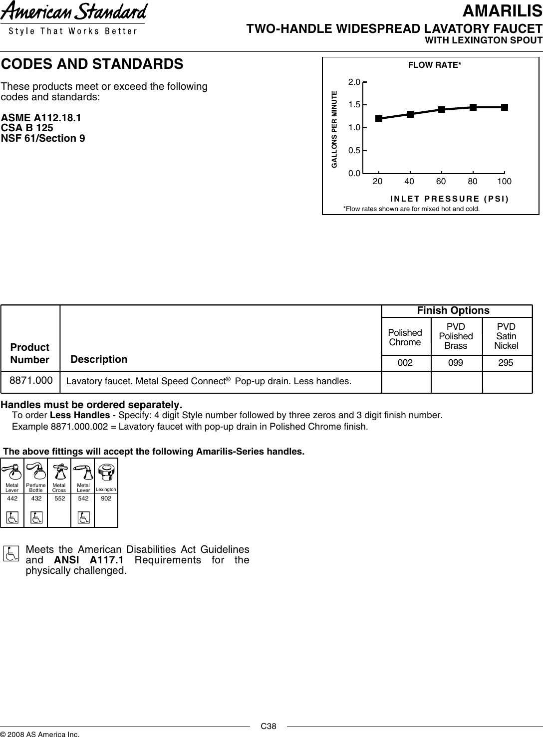 Page 2 of 2 - American-Standard American-Standard-Amarilis-8871-000-Users-Manual- American-standard-amarilis-8871-000-users-manual