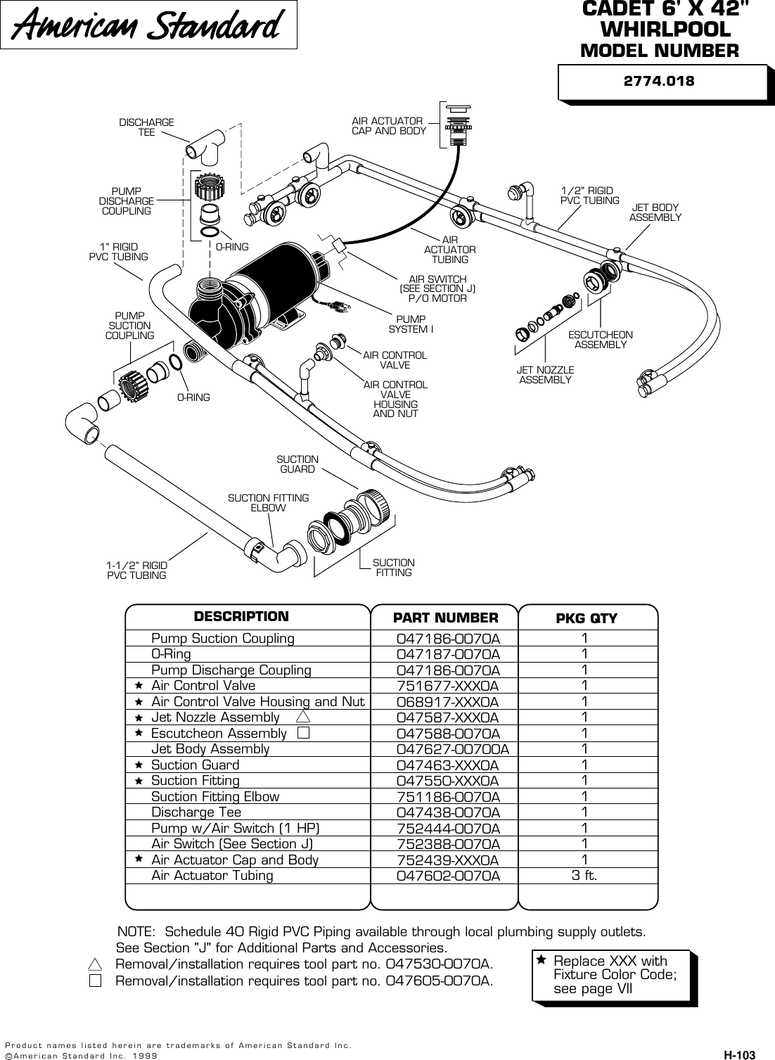 Page 1 of 1 - American-Standard American-Standard-Cadet-6X42-2774-018-Users-Manual-  American-standard-cadet-6x42-2774-018-users-manual