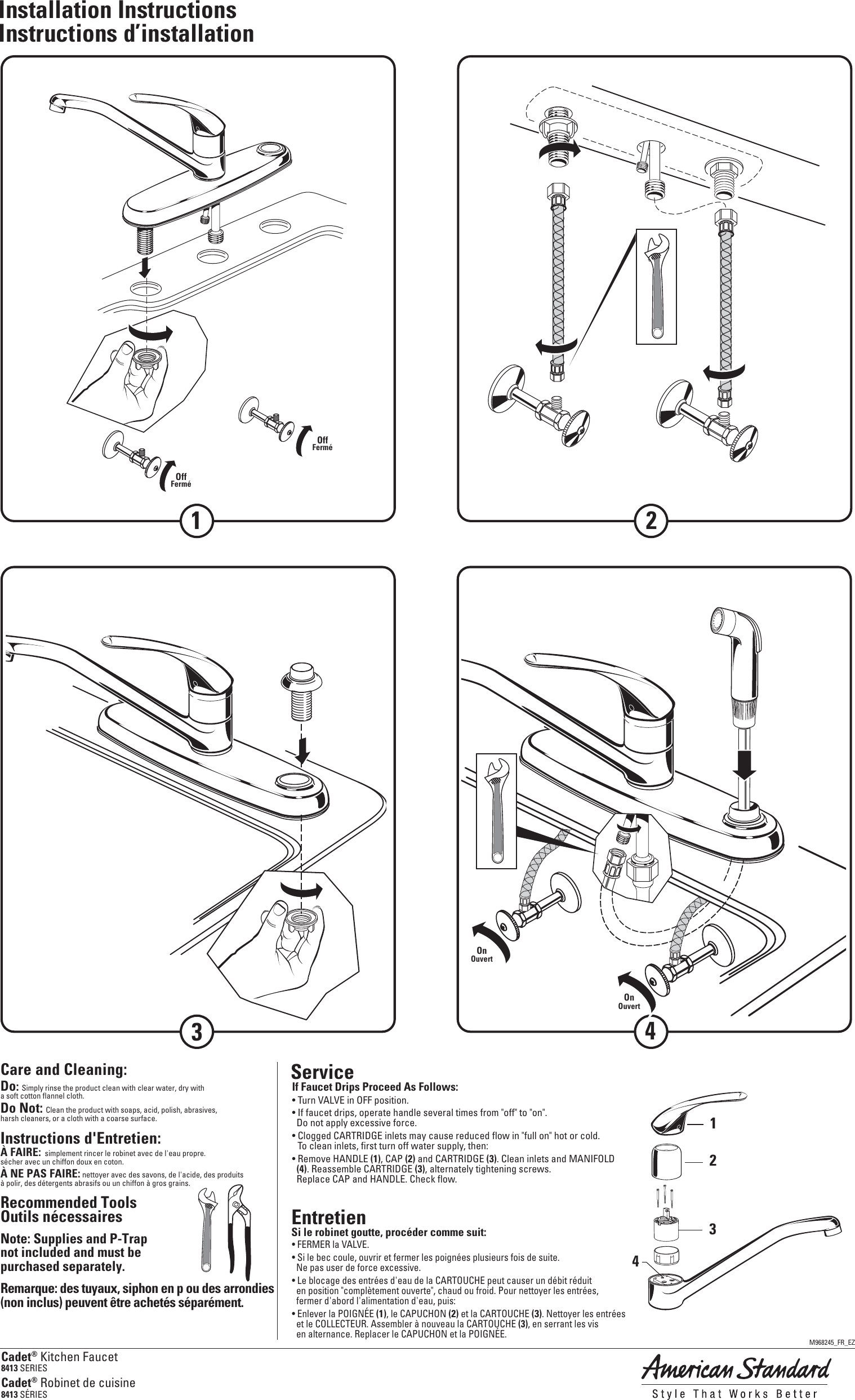 Page 1 of 1 - American-Standard American-Standard-Cadet-8413-Users-Manual-  American-standard-cadet-8413-users-manual