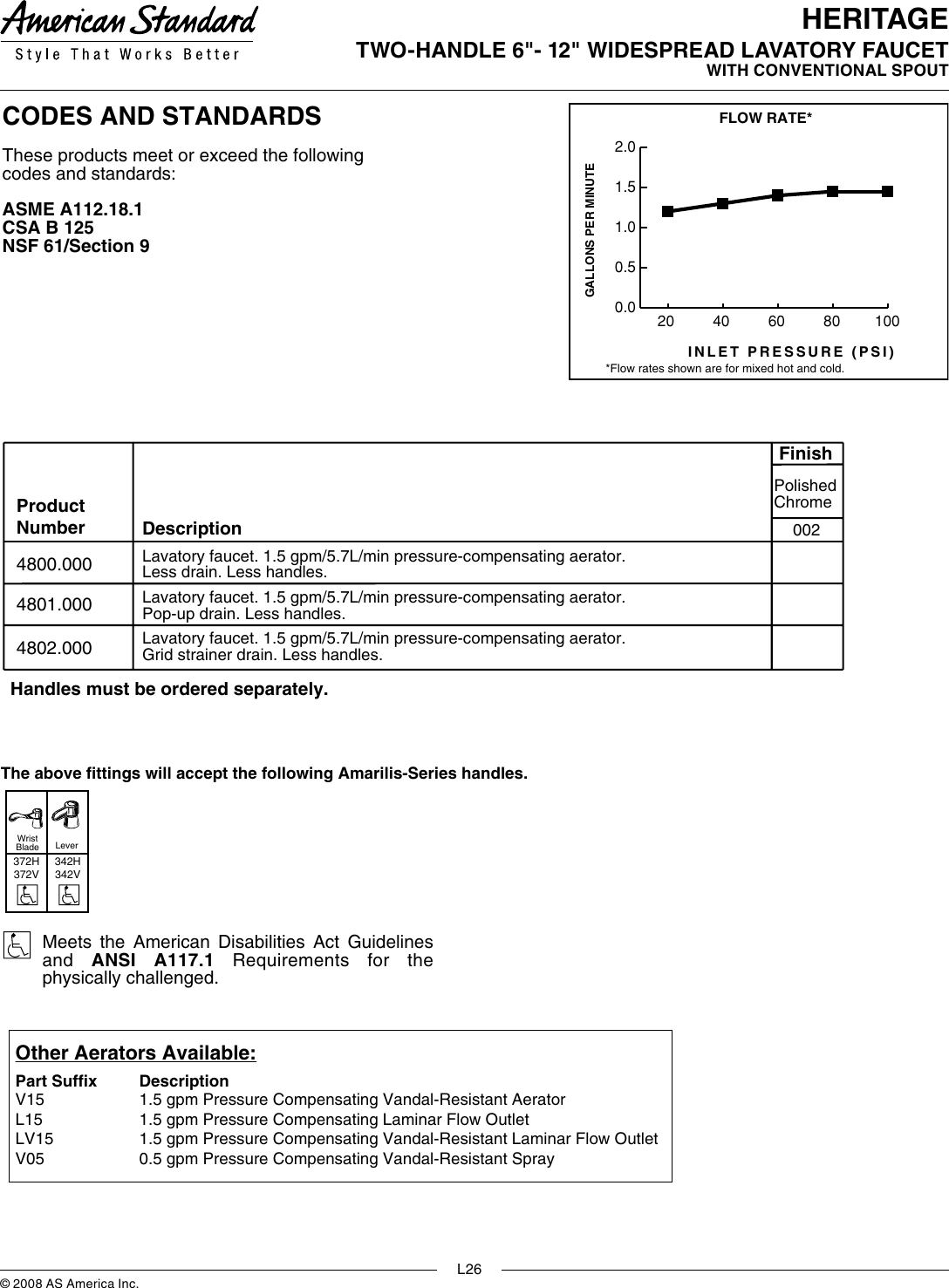 Page 2 of 2 - American-Standard American-Standard-Heritage-4800-000-Users-Manual-  American-standard-heritage-4800-000-users-manual