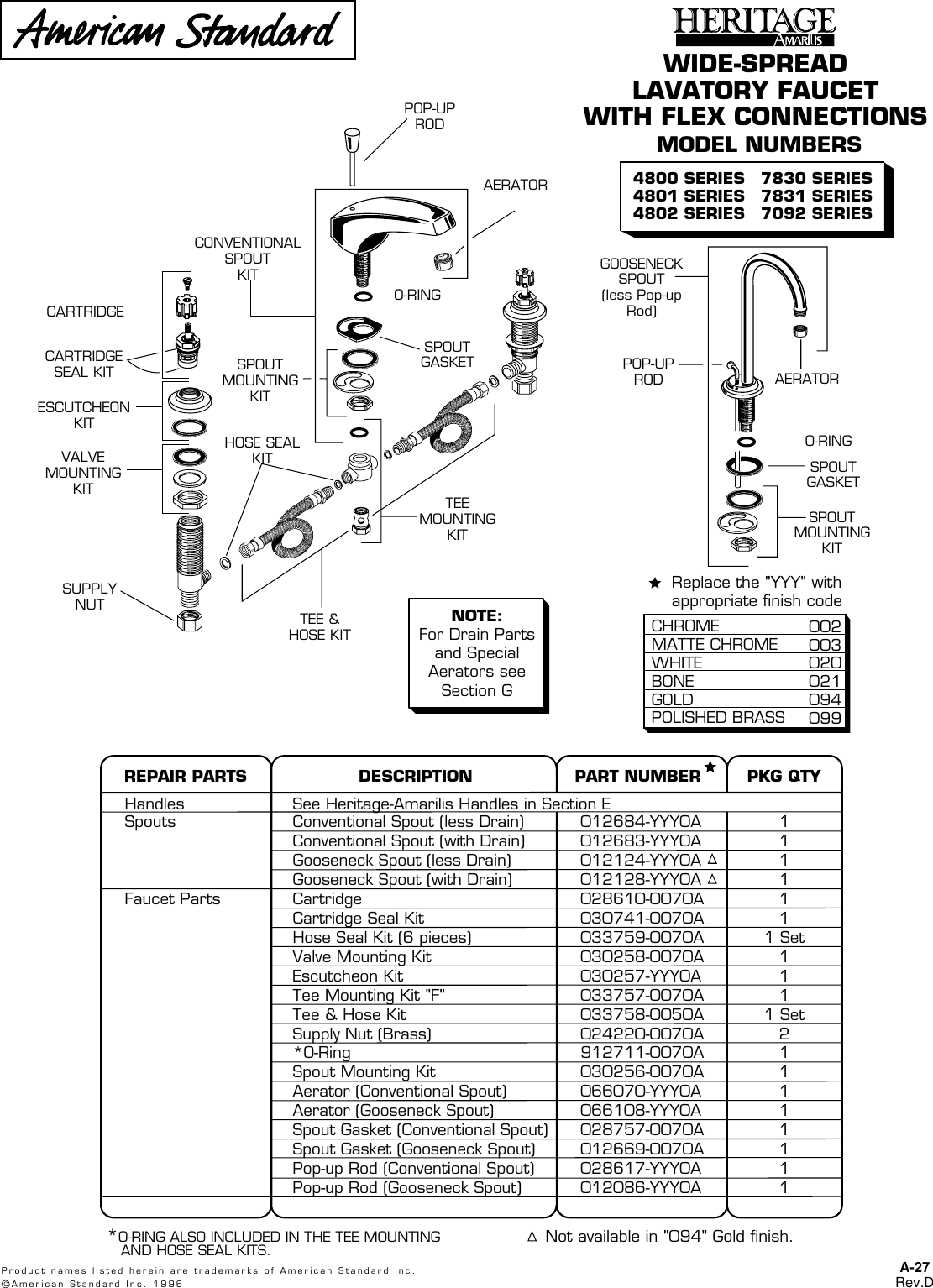 Page 1 of 1 - American-Standard American-Standard-Heritage-Amarilis-7092-Series-Users-Manual- A-27 Rev.D  American-standard-heritage-amarilis-7092-series-users-manual