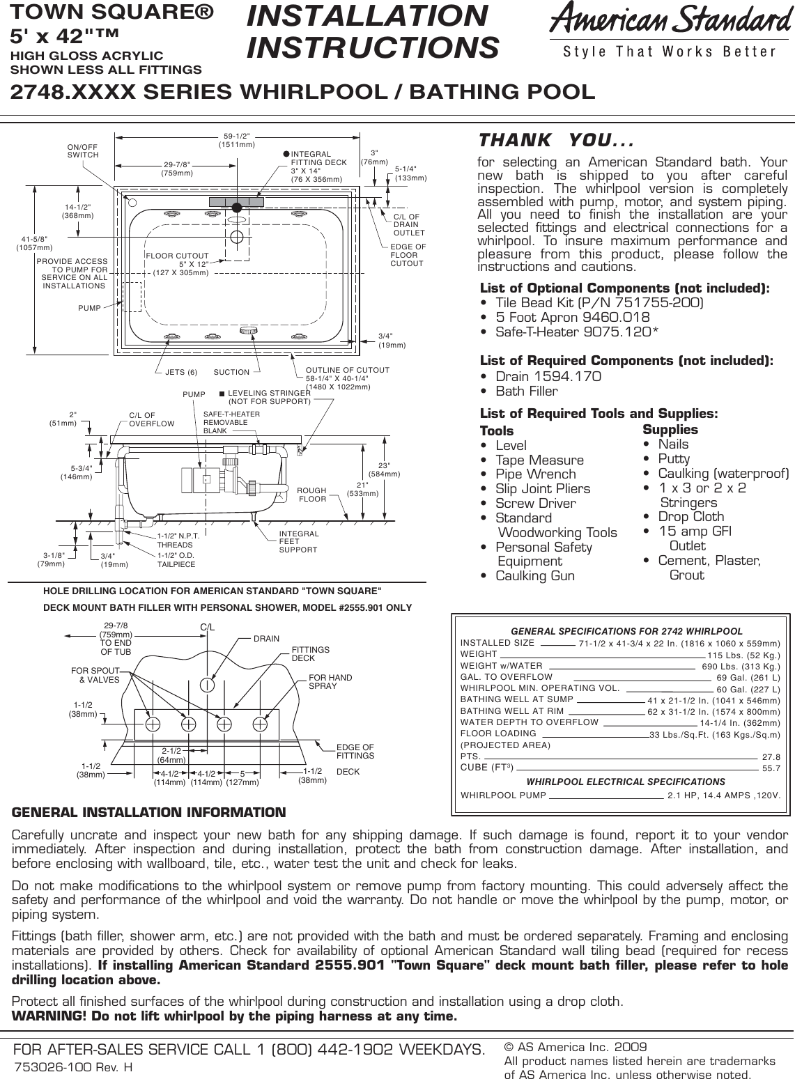 Page 1 of 4 - American-Standard American-Standard-Town-Square-2748-Xxxx-Users-Manual- 753026-100_ts_5x42  American-standard-town-square-2748-xxxx-users-manual