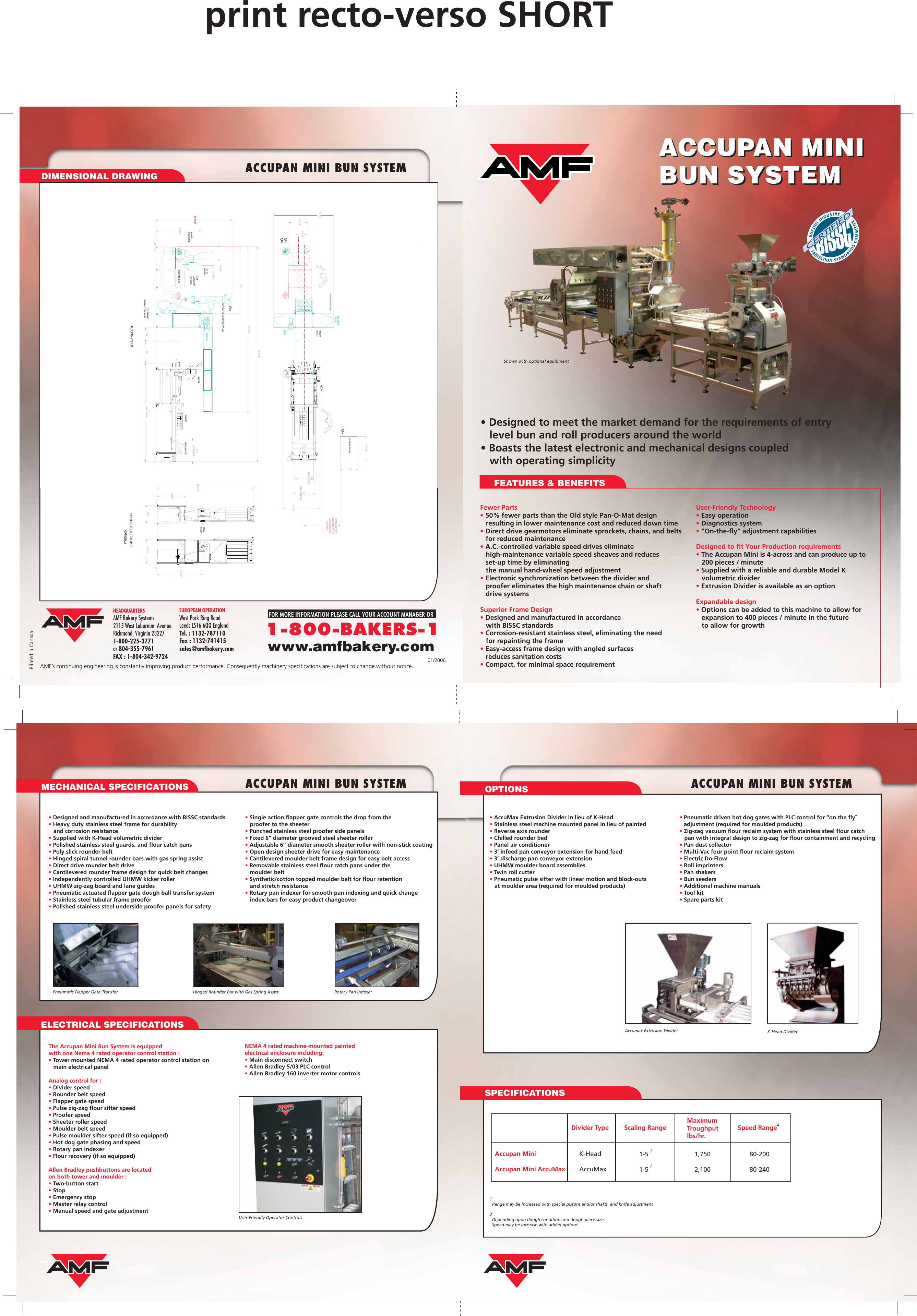 Page 1 of 4 - Amf Amf-Accupan-Mini-Bun-System-Users-Manual-  Amf-accupan-mini-bun-system-users-manual