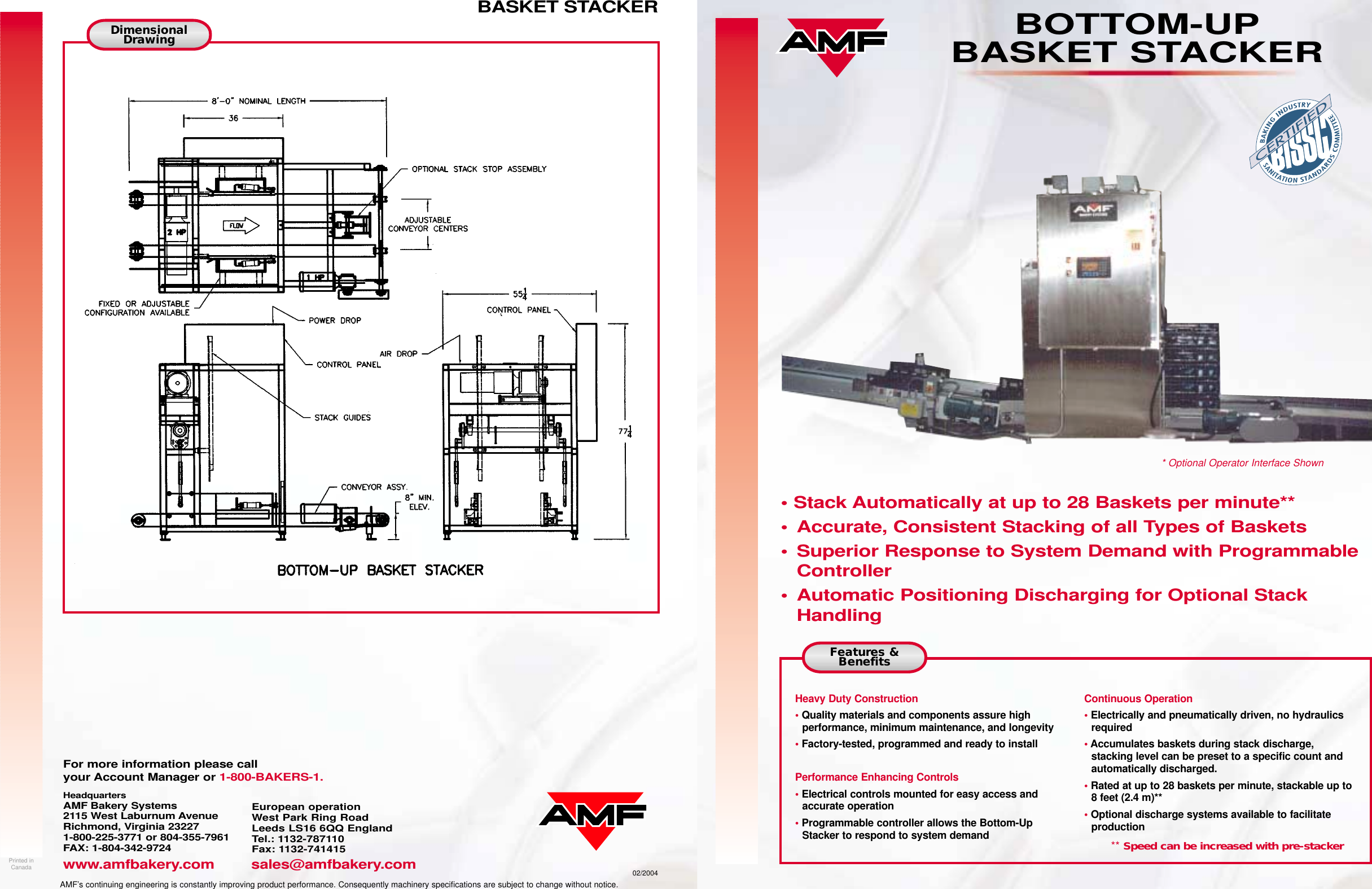 Page 1 of 4 - Amf Amf-Basket-Stacker-Users-Manual-  Amf-basket-stacker-users-manual