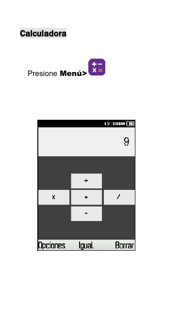 CalculadoraPresione Men&uacute;>