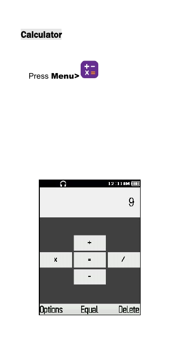 CalculatorPress Menu>