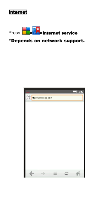 InternetPress > >Internet service*Depends on network support.