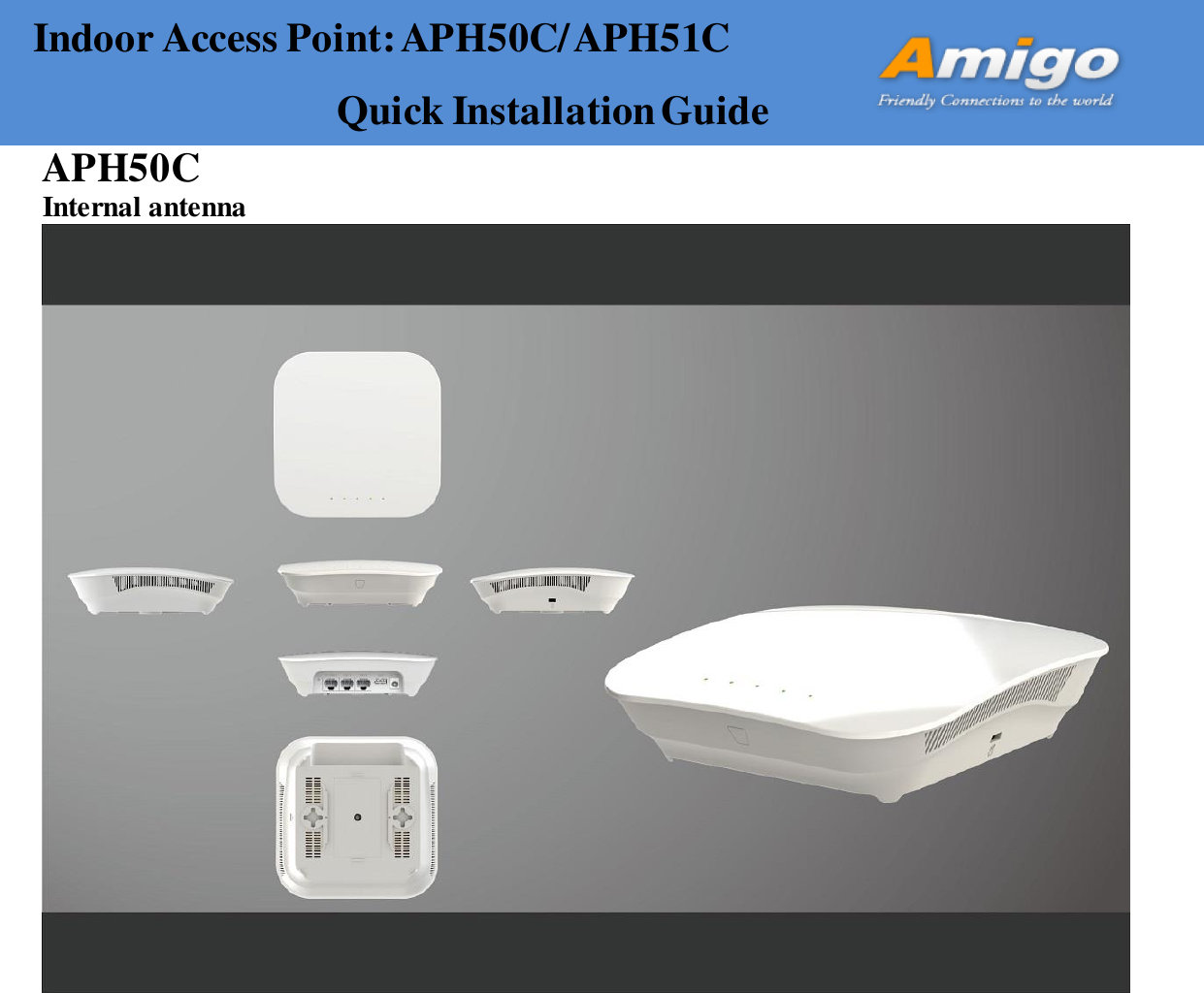  APH50C Internal antenna   Indoor Access Point: APH50C/ APH51C Quick Installation Guide 