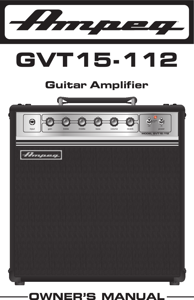 Page 1 of 12 - Ampeg Ampeg-Gvt15H-Owner-S-Manual