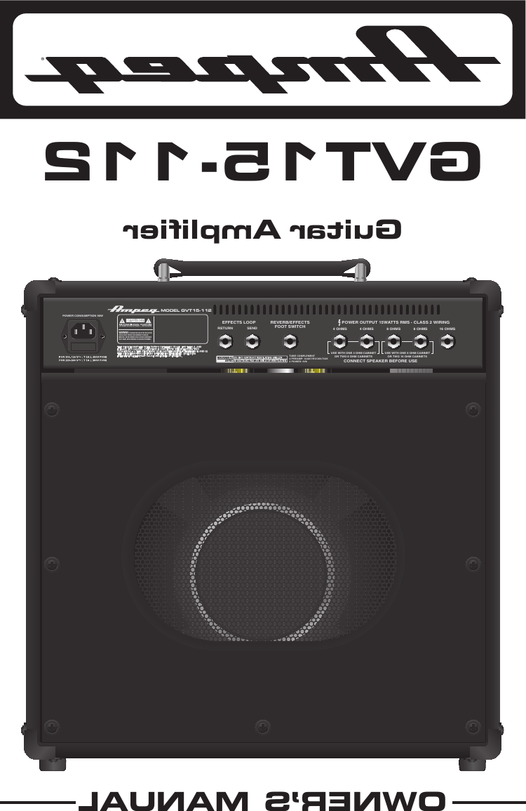 Page 12 of 12 - Ampeg Ampeg-Gvt15H-Owner-S-Manual