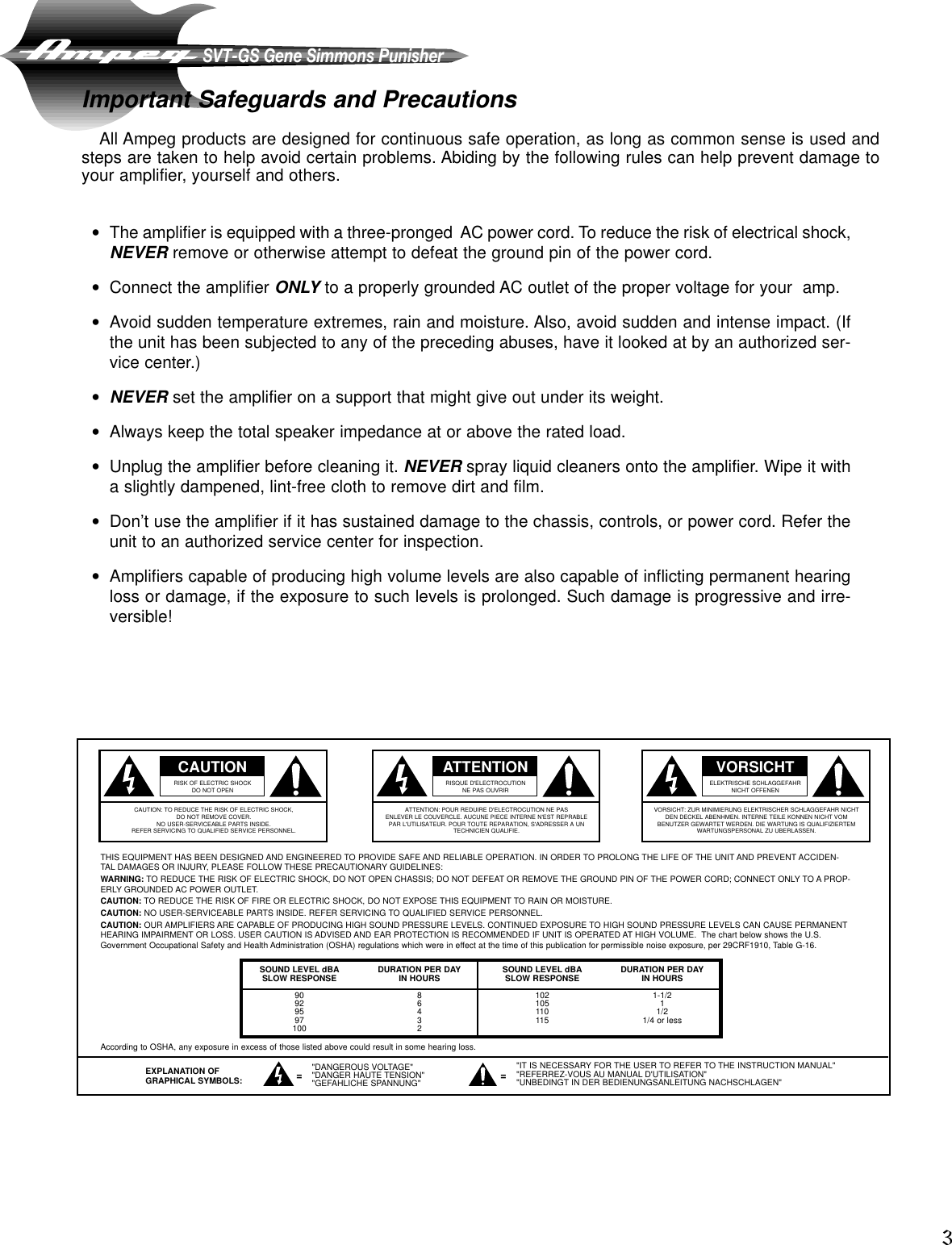 Page 3 of 8 - Ampeg Ampeg-Svt-Gs-Users-Manual-  Ampeg-svt-gs-users-manual