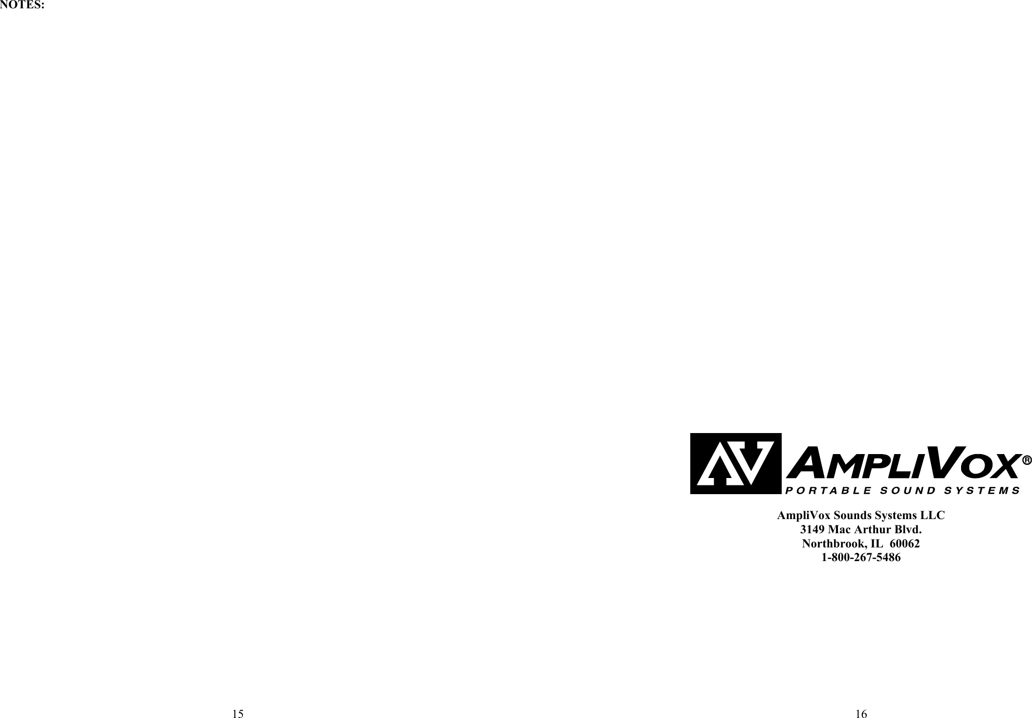 Page 8 of 8 - Amplivox Amplivox-S905-Users-Manual- Owner's Manual  Amplivox-s905-users-manual