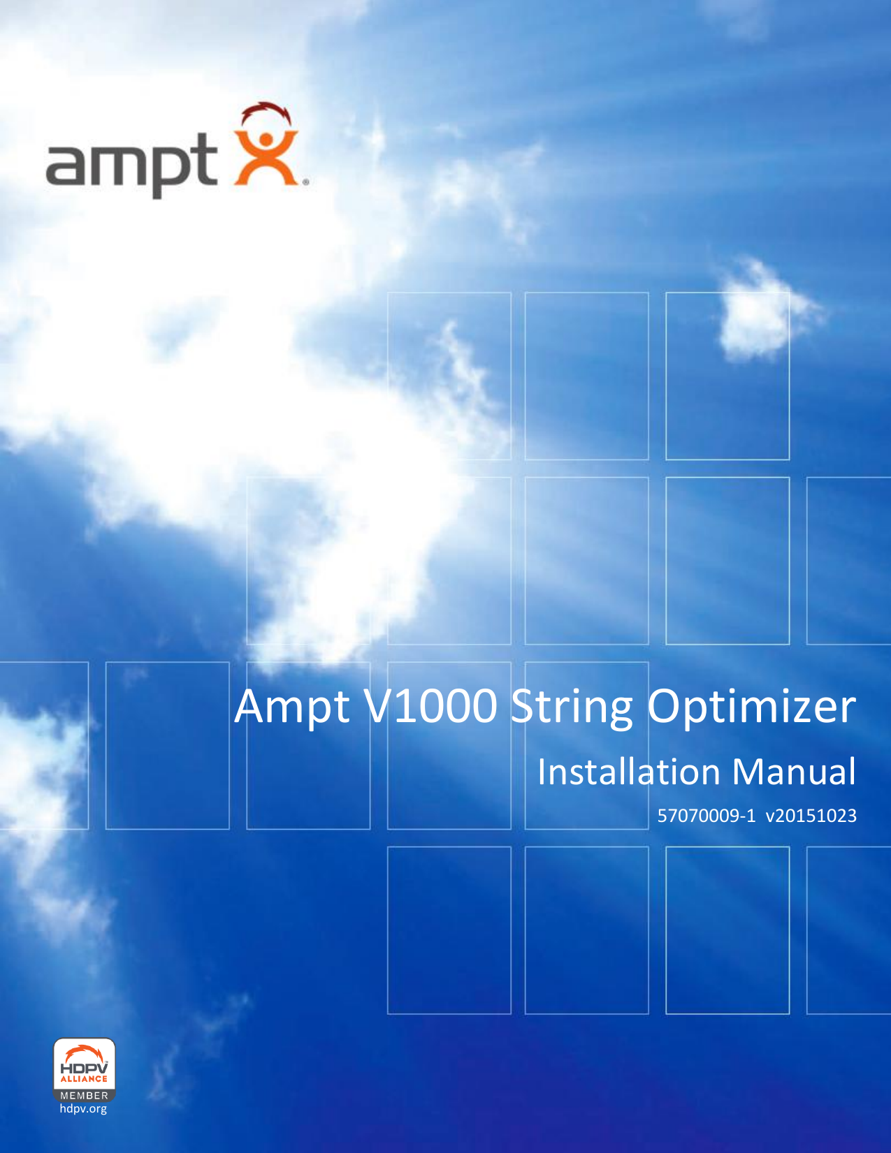        Ampt V1000 String Optimizer  Installation Manual 57070009-1  v20151023 hdpv.org 