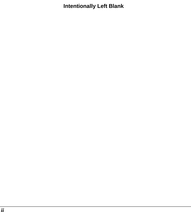  ii Intentionally Left Blank   