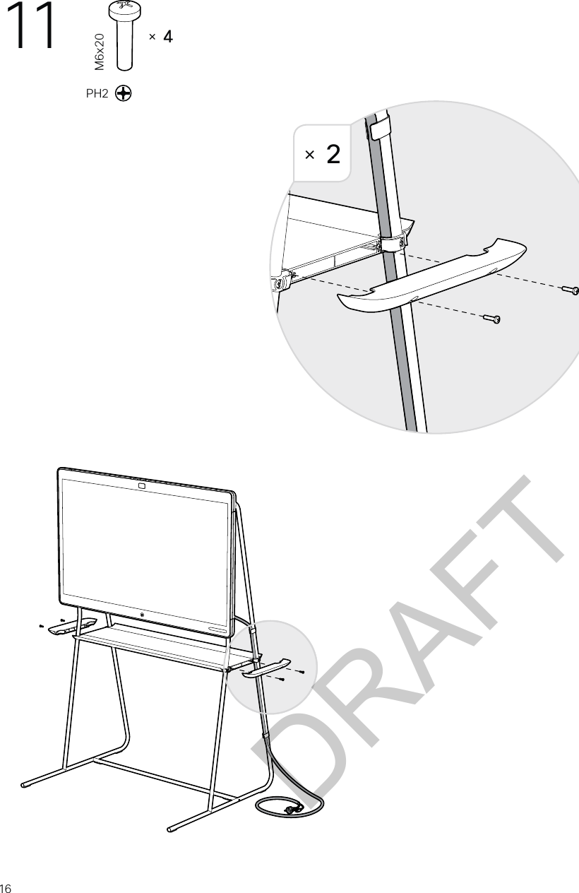 1116× 2× 4M6x20 PH2DRAFT