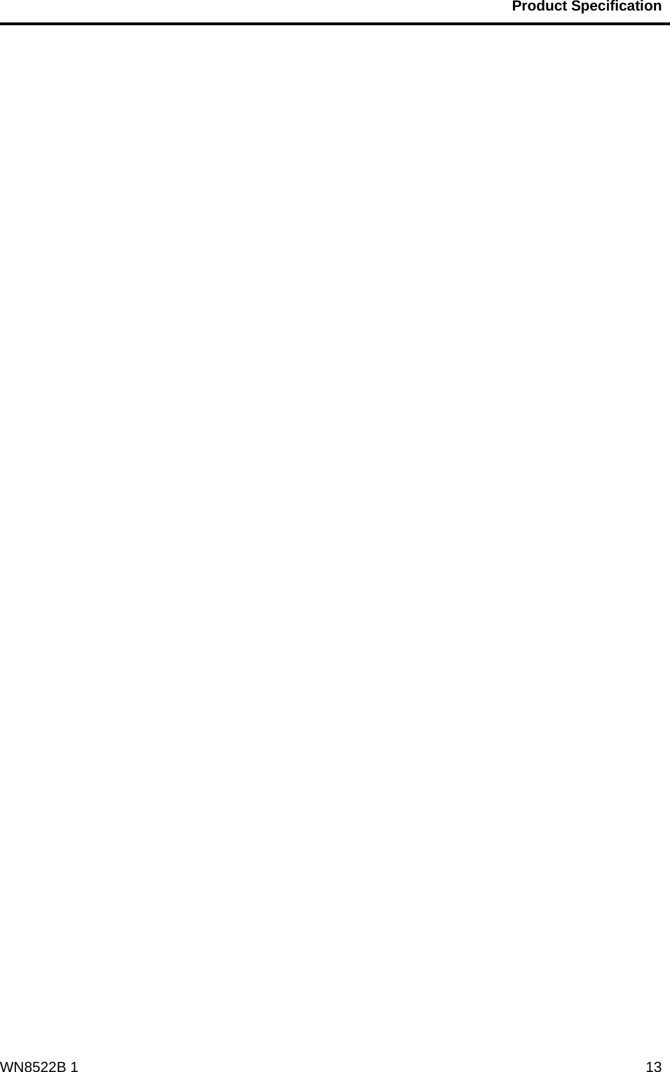                                           Product Specification                                              WN8522B 1  13  