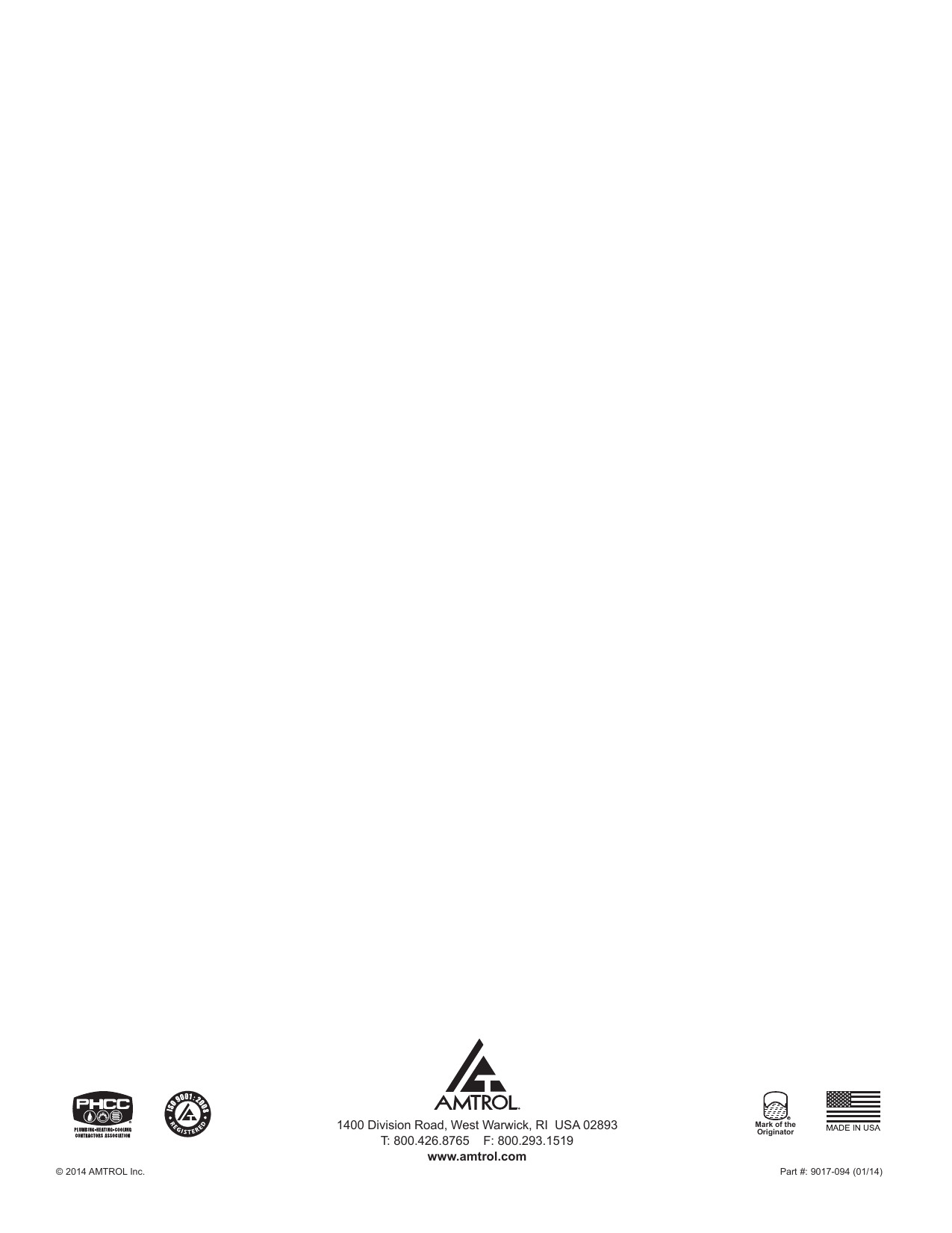 Page 4 of 4 - Amtrol Amtrol-Amtrol-Marine-Sanitation-System-Extrol-L-Series-Pressurized-Expansion-Tank-Users-Manual-  Amtrol-amtrol-marine-sanitation-system-extrol-l-series-pressurized-expansion-tank-users-manual