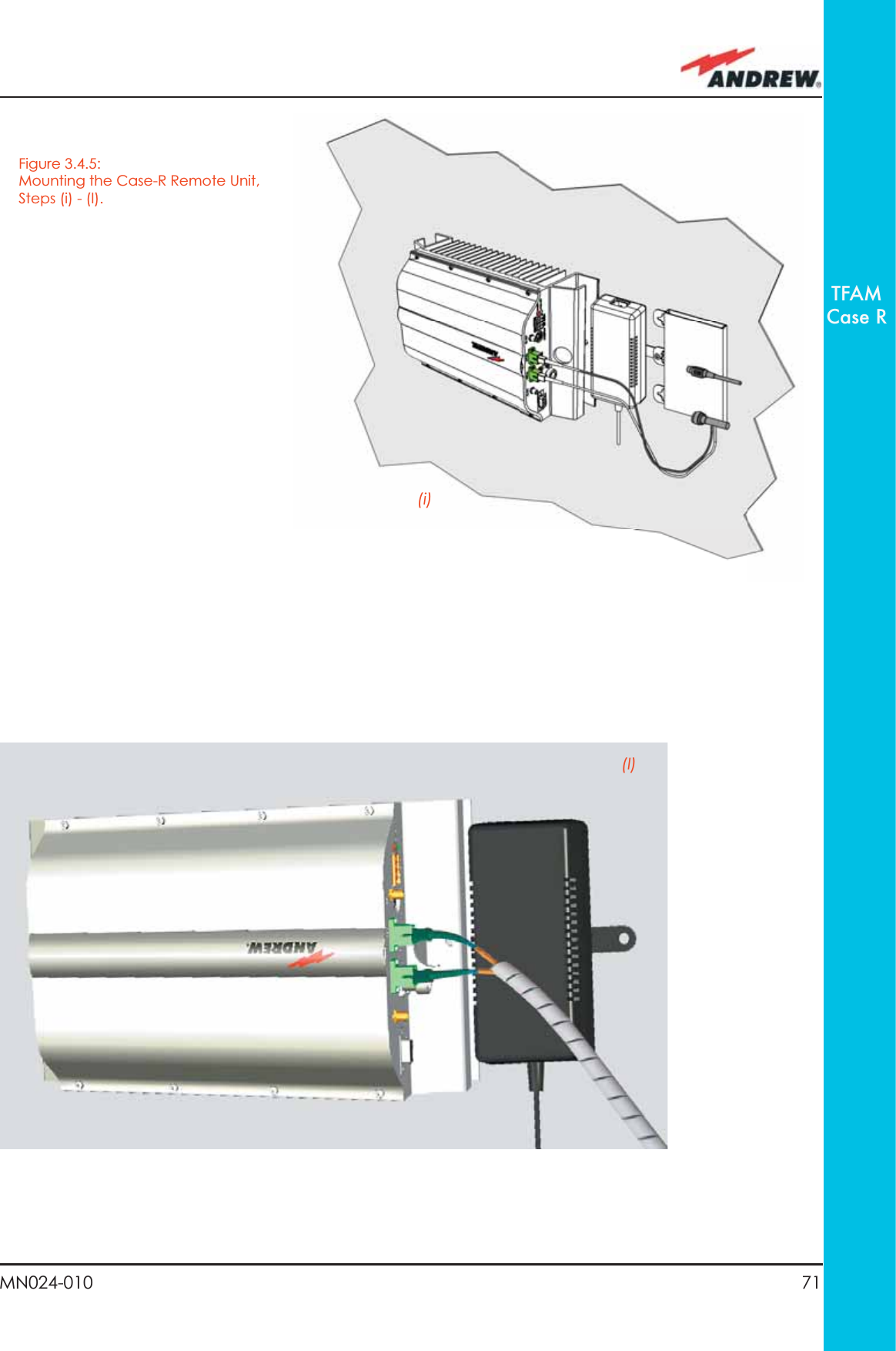 71MN024-010TFAMCase R(i)(l)Figure 3.4.5:Mounting the Case-R Remote Unit, Steps (i) - (l).