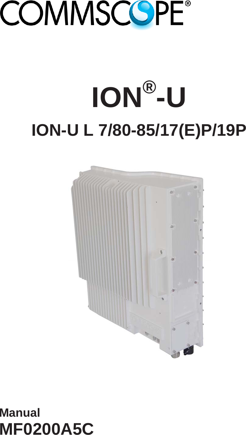     ION®-U ION-U L 7/80-85/17(E)P/19P      Manual MF0200A5C  