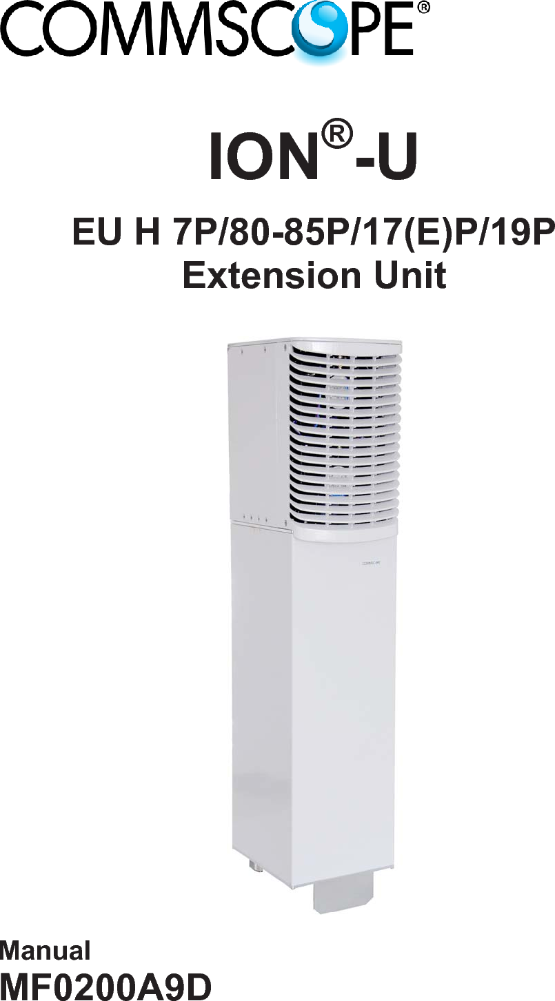    ION®-U EU H 7P/80-85P/17(E)P/19P Extension Unit    Manual MF0200A9D  