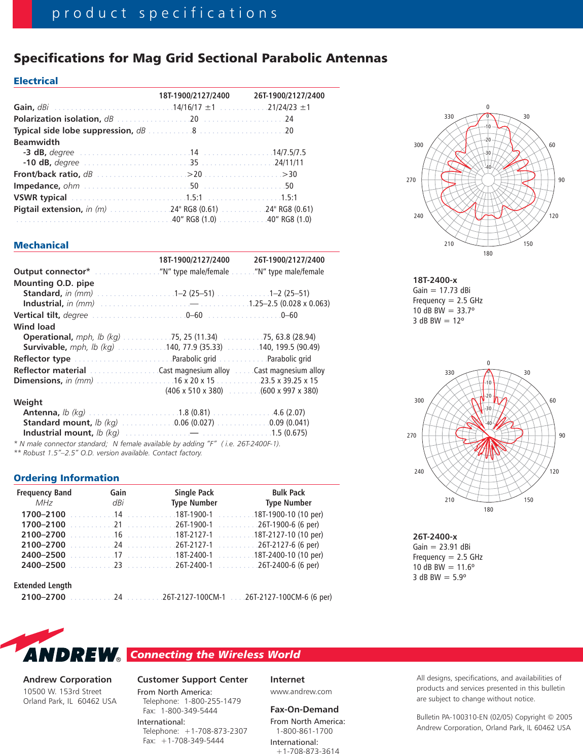 Page 2 of 2 - Andrew Andrew-Grid-Sectional-Parabolic-Antennas-Users-Manual- Pa-100310-en Andrew-grid-sectional-parabolic-antennas-users-manual