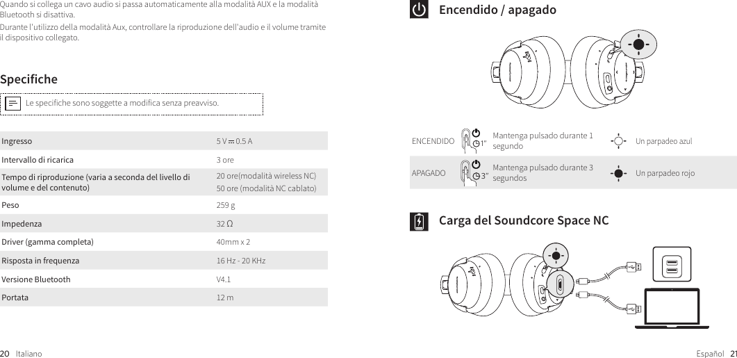 Page 13 of Anker Innovations A3021 Soundcore Space NC Bluetooth Headphone User Manual 
