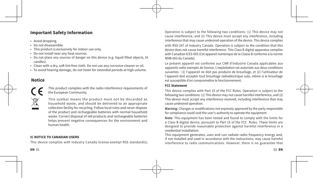 Page 2 of Anker Innovations A3108 Bluetooth Speaker User Manual statement