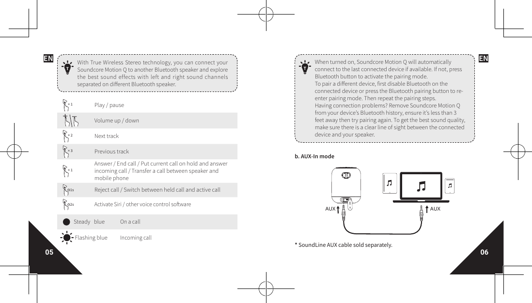 Page 5 of Anker Innovations A3108 Bluetooth Speaker User Manual 