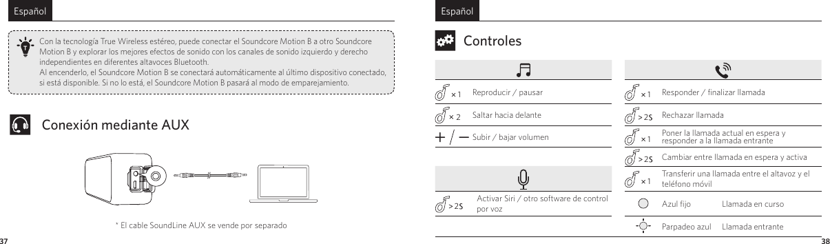 Anker Innovations A3109 Soundcore Motion B Bluetooth Speaker User Manual