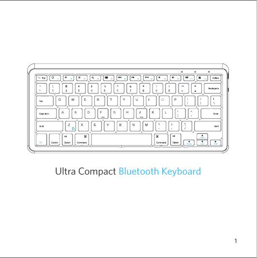 1Ultra Compact Bluetooth Keyboard
