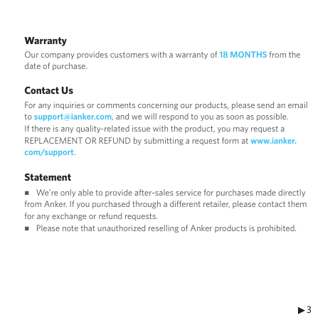 Page 5 of 12 - Anker  Instruction Manual 76997DBDF420661 A7611