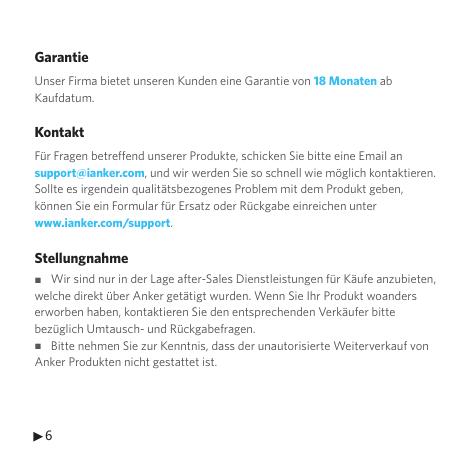 Page 8 of 12 - Anker  Instruction Manual 76997DBDF420661 A7611